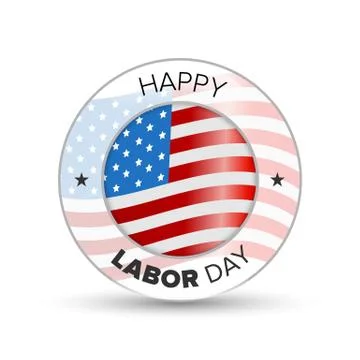 Labor Day badge Stock Illustration