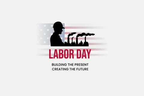 Labor Day Building The Future Tribute Design Ilustración de archivo