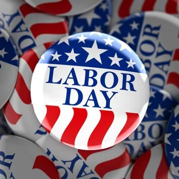 Labor day button background Stock Illustration