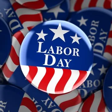 Labor day button background Stock Illustration