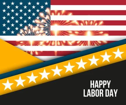 Labor day card design, vector illustration. Stock Illustration