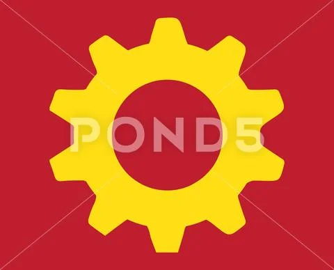 Labor Day Concept Design With Gear Stock Illustration