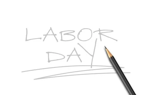 Labor Day. Creative text on a white background. Stock Illustration