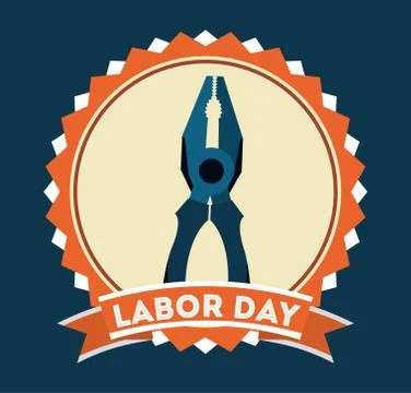 Labor day design over blue background, vector illustration Ilustração Stock