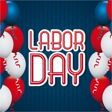 Labor day design over blue background, vector illustration Ilustração Stock