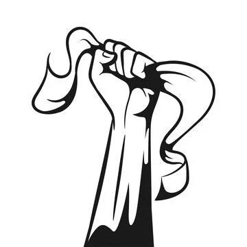 Labor Day Elephant Vector, Bold Black and White Line Art Stock Illustration