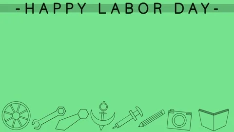 Labor day empty space background animation Stock Footage 245781409