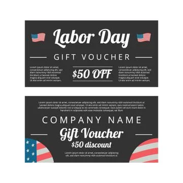 Labor day Gift voucher Stock Illustration