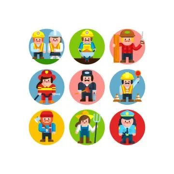 Labor day illustration of workers Stock-Illustration