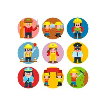 Labor day illustration of workers Stock Illustration