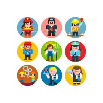 Labor day illustration of workers Stock-Illustration