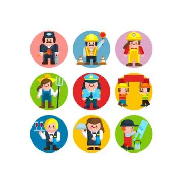 Labor day illustration of workers Stock Illustration