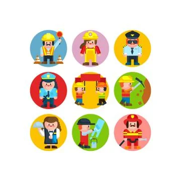 Labor day illustration of workers Stock Illustration