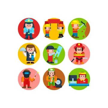 Labor day illustration of workers Stock-Illustration