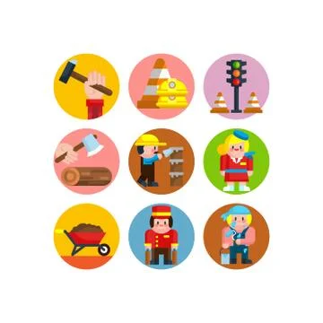 Labor day illustration of workers Illustrazione stock