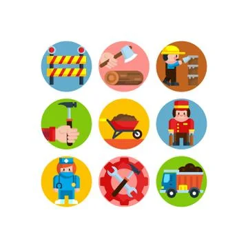 Labor day illustration of workers Stock Illustration