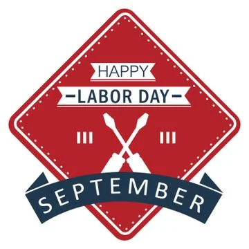 Labor day label Stock Illustration