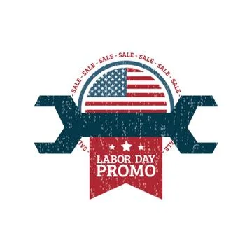 Labor Day Label Stock-Illustration
