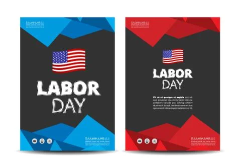 Labor day leaflet Stock Illustration