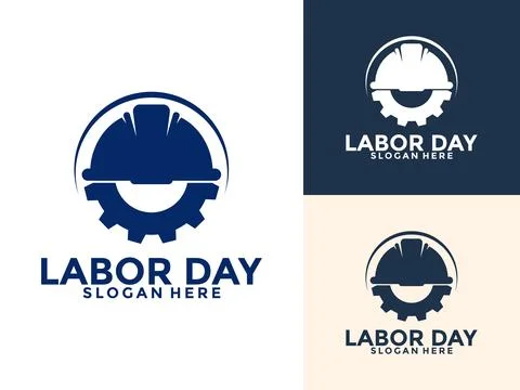 Labor Day Logo vector, Construction, worker logo design template, illustrat.. Stock Illustration