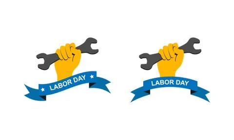 Labor day logo. Vector Labor day symbol isolated. USA holiday Stock Illustration