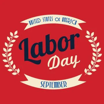 Labor day poster Illustrazione stock