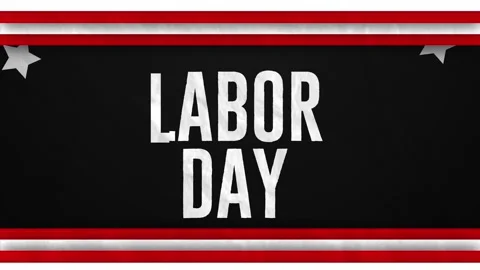 Labor Day September 4th with the USA flag Paper Texture Text Animation 4k. Video stock 247949846