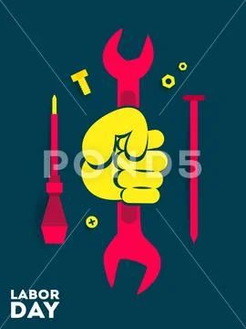 Labor day set. Stock Illustration