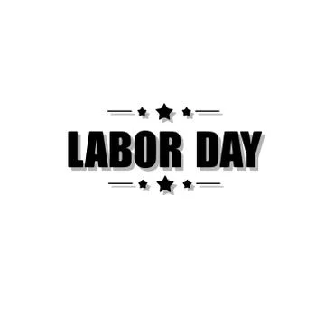 Labor day stamp Stock Illustration