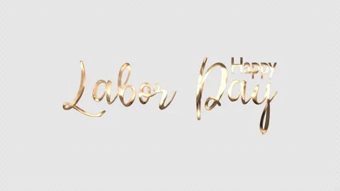 Labor Day Text Animation 1 Stock Footage 303619938