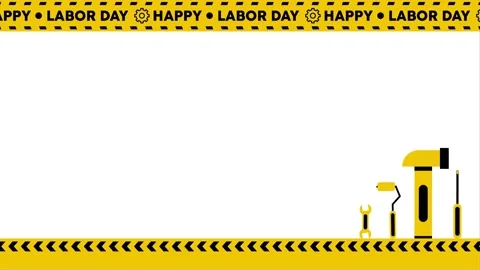 Labor Day text Background, labour and work symbol Stock Footage 239073923