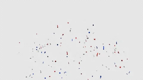 Labor day, USA confetti explosion and falling down on Alpha channel. 스톡 동영상 278810329