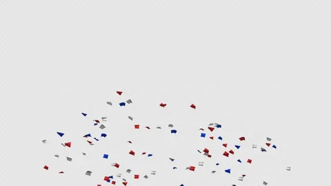 Labor day, USA confetti explosion and falling down on Alpha channel. Stock Footage 278810475