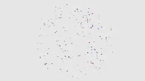 Labor day, USA confetti explosion on Alpha channel. Stock Footage 279032835