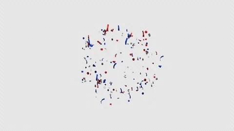 Labor day, USA confetti explosion on Alpha channel. Stock Footage 279032927