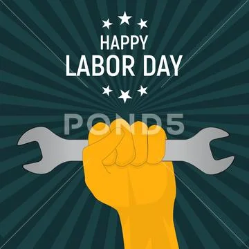 Labor Day in USA Poster Background. Vector Illustration Stock Illustration