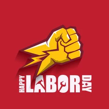 Labor day Usa vector label or banner background. vector happy labor day poster Stock Illustration