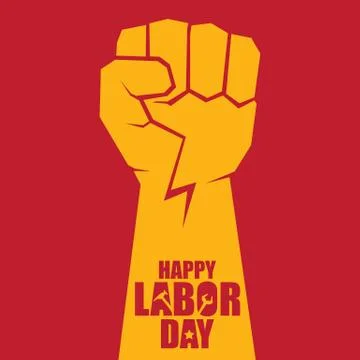 Labor day Usa vector label or banner background. vector happy labor day poster Stock Illustration