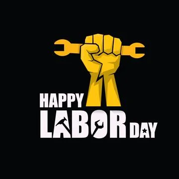 Labor day Usa vector label or banner background. vector happy labor day poster Stock Illustration