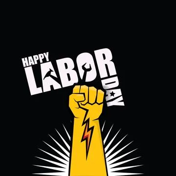 Labor day Usa vector label or banner background. vector happy labor day poster Stock Illustration