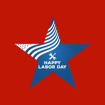 Labor day vector logo label Stock Illustration
