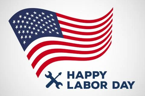 Labor day vector logo label Stock Illustration