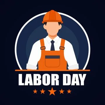 Labor Day worker helmet Stock Illustration