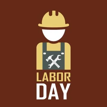 Labor Day Worker Stock Illustration