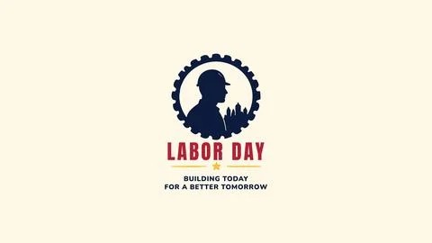 Labor Day Worker Tribute Design 库存插图