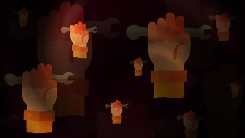 Labor Day Wrench Background Loop Stock Footage 309514517