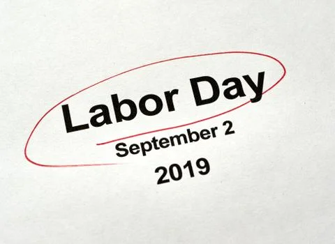 Labor Day writing Fotos de archivo