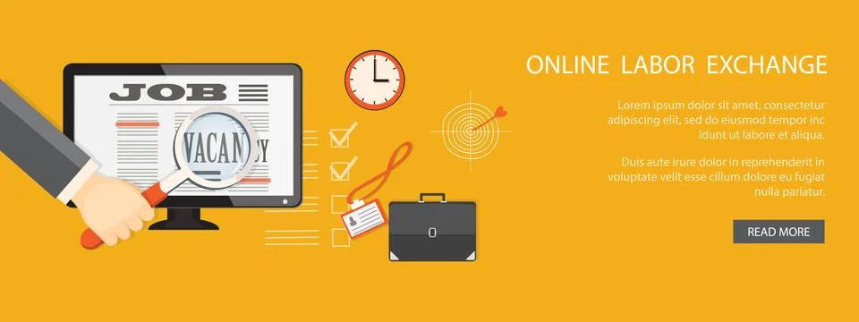 Labor exchange Stock Illustration