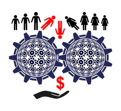 Labor Exploitation Illustrazione stock