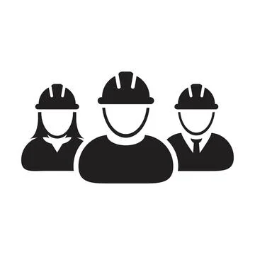 Labor icon vector group of construction builder people persons profile avatar Stock Illustration
